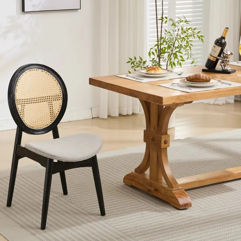 Nordic Solid Wood Dining Chair Minimalist Woven Rattan Accent Seating Wabi-Sabi Designer Lounge Chair for Modern Home Furniture
Nordic Solid Wood Dining Chair Minimalist Woven Rattan Accent Seating Wabi-Sabi Designer Lounge Chair for Modern Home Furniture