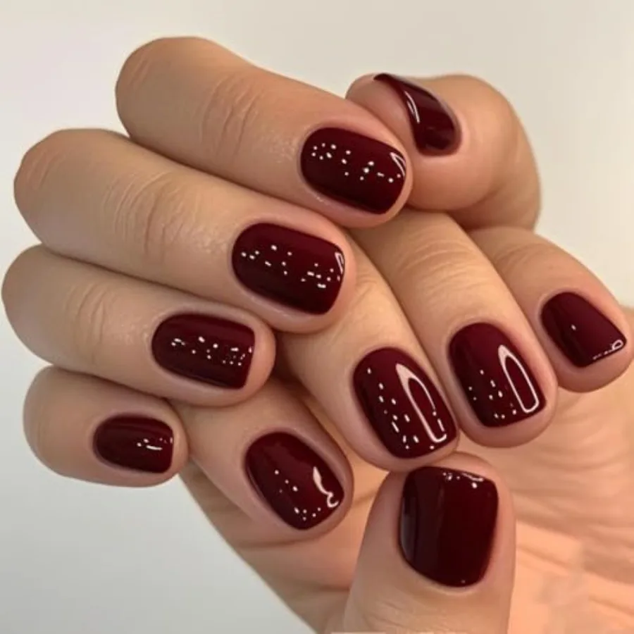 Burgundy Red Press on Nails Short, Extra Short Square Fake Nail
Burgundy Red Press on Nails Short, Extra Short Square Fake Nail
