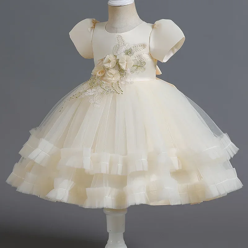 Summer Dress Kids Girls' Princess New Children's Embroidered Flower Princess Short Sleeve Birthday Wedding Dress
Summer Dress Kids Girls' Princess New Children's Embroidered Flower Princess Short Sleeve Birthday Wedding Dress
