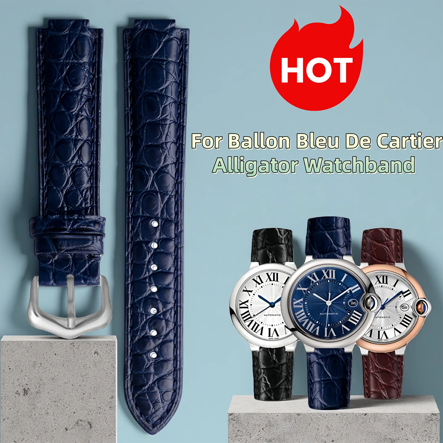 Ремешок из крокодиловой кожи с выпуклым интерфейсом для Ballon Bleu De Cartier W69012Z4 W69016Z4 W6920046 W6900651, ремешок для часов из кожи аллигатора 20
Ремешок из крокодиловой кожи с выпуклым интерфейсом для Ballon Bleu De Cartier W69012Z4 W69016Z4 W6920046 W6900651, ремешок для часов из кожи аллигатора 20