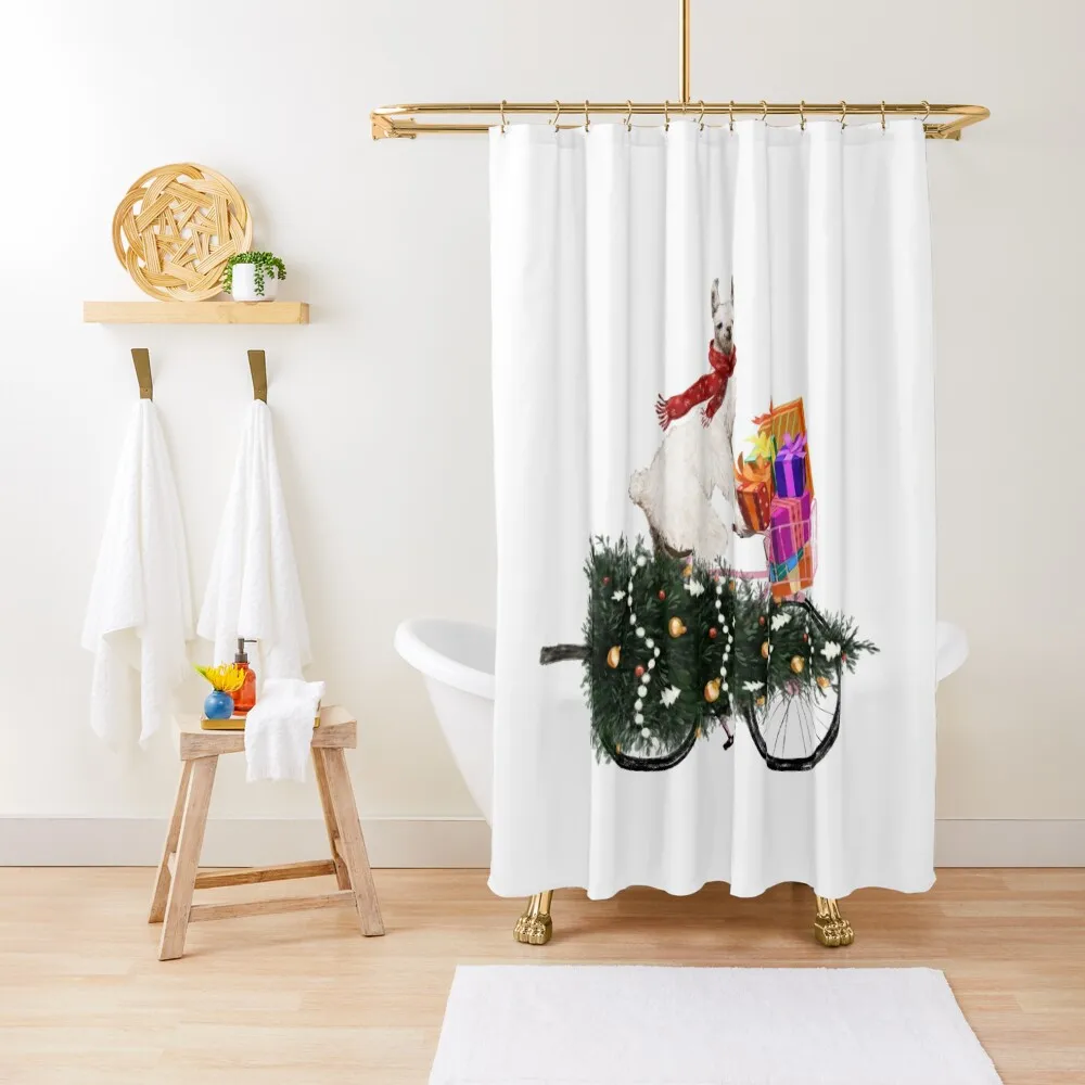 Llama Bringing Home Christmas Tree Shower Curtain Shower Sets For Bathroom Washable Waterproof Fabric Shower Curtain
Llama Bringing Home Christmas Tree Shower Curtain Shower Sets For Bathroom Washable Waterproof Fabric Shower Curtain