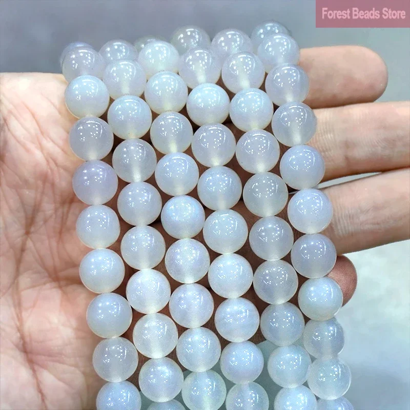 Natural Stone Smooth White Agates Loose Round Beads Diy Charms Bracelet Earrings for Jewelry Making 15" Strand 4/6/8/10/12/14MM
Natural Stone Smooth White Agates Loose Round Beads Diy Charms Bracelet Earrings for Jewelry Making 15" Strand 4/6/8/10/12/14MM