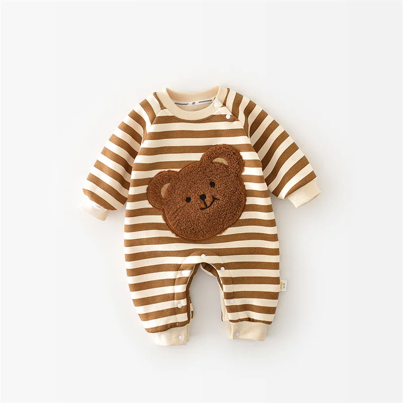 2022 New Arrival Spring Autumn Baby Striped Romper Bear Embrioderied Toddler Girl Boy One-pieces Rompers Babies Clothes
2022 New Arrival Spring Autumn Baby Striped Romper Bear Embrioderied Toddler Girl Boy One-pieces Rompers Babies Clothes