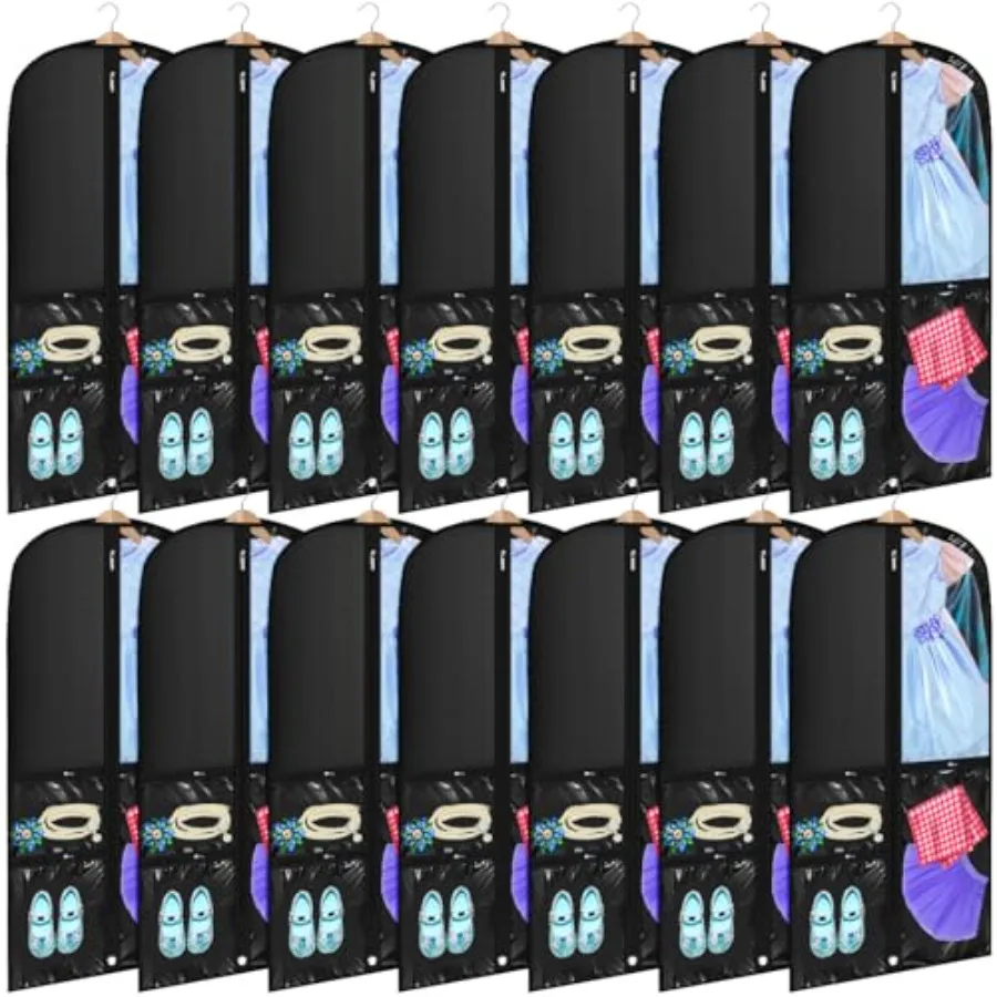 14 прозрачных ПВХ-чехлов для танцевальных костюмов с молниями, 20 x 40 дюймов, черные органайзеры-сумки для хранения с карманами для взрослых
14 прозрачных ПВХ-чехлов для танцевальных костюмов с молниями, 20 x 40 дюймов, черные органайзеры-сумки для хранения с карманами для взрослых