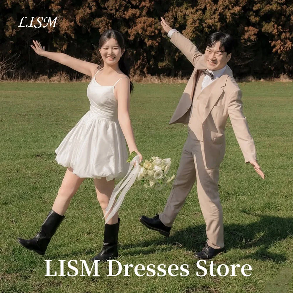 LISM Simple A-Line Mini Wedding Dresses Soft Satin Strapless Above Knee Length Elegant Birthday Bride Gowns Customized Corsets
LISM Simple A-Line Mini Wedding Dresses Soft Satin Strapless Above Knee Length Elegant Birthday Bride Gowns Customized Corsets