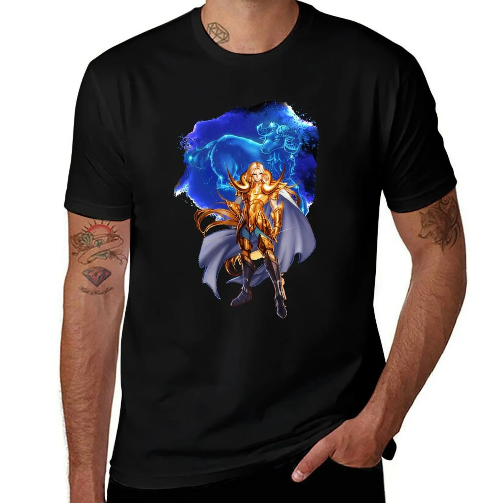 Oversized Fit 100% Cotton T-Shirt Graphic Teen Gym Relaxed Stretchy for Summer Saint Seiya Gold Saint Knights of Zodiac Aries Mu 
Oversized Fit 100% Cotton T-Shirt Graphic Teen Gym Relaxed Stretchy for Summer Saint Seiya Gold Saint Knights of Zodiac Aries Mu