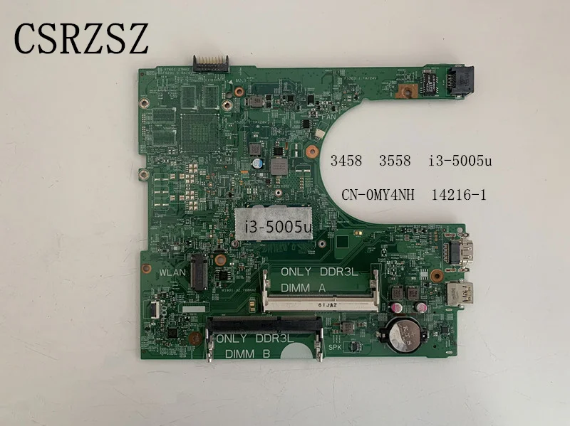 Материнская плата для ноутбука Dell inspiron 3458 3558 с процессором i3-5005u 14216-1 Φ 0MY4NH MY4NH 100% полностью протестирована
Материнская плата для ноутбука Dell inspiron 3458 3558 с процессором i3-5005u 14216-1 Φ 0MY4NH MY4NH 100% полностью протестирована