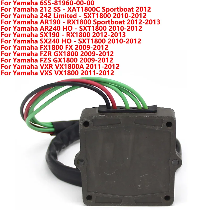 Регулятор напряжения-выпрямитель для Yamaha XAT1800C Sportboat 242 VXR VX1800A SXT1800 AR190 AR240 SX190 SX240 FZR GX1800
Регулятор напряжения-выпрямитель для Yamaha XAT1800C Sportboat 242 VXR VX1800A SXT1800 AR190 AR240 SX190 SX240 FZR GX1800