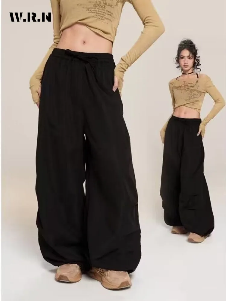 Fashion Casual Style High Waist Wide Leg Drawstring Straight Pants 2025 Summer Women's Loose Fit Vintage Full Length Trousers
Fashion Casual Style High Waist Wide Leg Drawstring Straight Pants 2025 Summer Women's Loose Fit Vintage Full Length Trousers