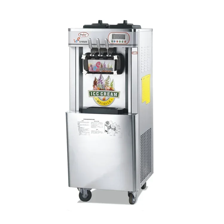 Soft Ice Cream Maker 2+1 Flavors Ice Cream Machine 20L/H Capacity 110v and 220v on Sale
Soft Ice Cream Maker 2+1 Flavors Ice Cream Machine 20L/H Capacity 110v and 220v on Sale