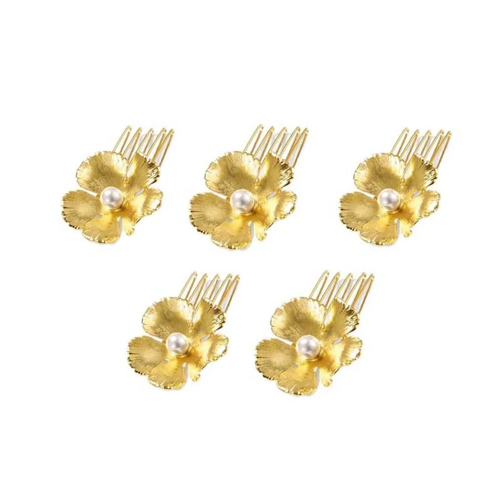 5pcs Elegant Golden Flower Hair Forks Hairstyle Tools French Style Pearl Side Clips Hair Accessories Retro Wave Alloy Barrettes
5pcs Elegant Golden Flower Hair Forks Hairstyle Tools French Style Pearl Side Clips Hair Accessories Retro Wave Alloy Barrettes