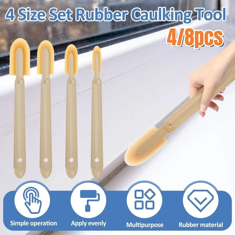 4/8pcs Sealant Finishing Tools Kits,4 Sizes Rubber Caulk Caulking Silicone Sealant Finishing Tool,Reusable Spatula Caulking tool
4/8pcs Sealant Finishing Tools Kits,4 Sizes Rubber Caulk Caulking Silicone Sealant Finishing Tool,Reusable Spatula Caulking tool