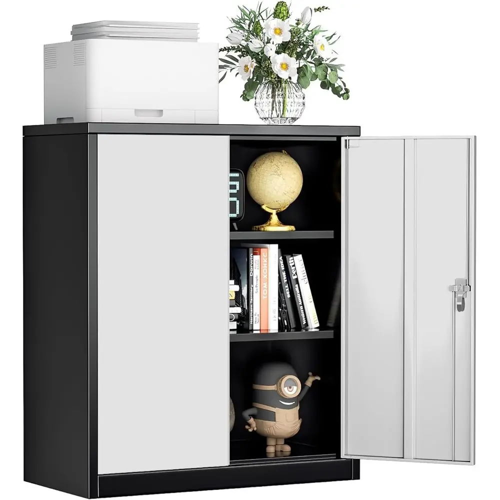 36 Steel Lockable Storage Cabinet with Adjustable Shelves for Garage, Home, Office, and Warehouse (Grey & Black)
36 Steel Lockable Storage Cabinet with Adjustable Shelves for Garage, Home, Office, and Warehouse (Grey & Black)