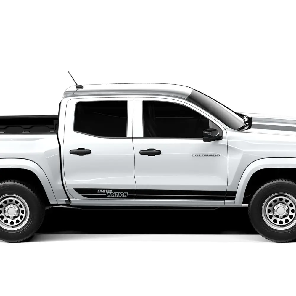 Side Stripes Kit Decal Sticker Vinyl Limited Edition Graphic Design Compatible with Chevrolet Colorado 2023-Present 
Side Stripes Kit Decal Sticker Vinyl Limited Edition Graphic Design Compatible with Chevrolet Colorado 2023-Present