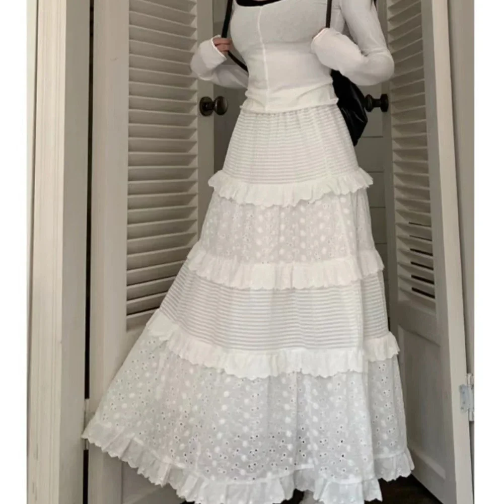 Spring 2025 Women's Hollow Crochet Skirt A Line Long Design with High Waist Perfect for Various Casual Settings
Spring 2025 Women's Hollow Crochet Skirt A Line Long Design with High Waist Perfect for Various Casual Settings