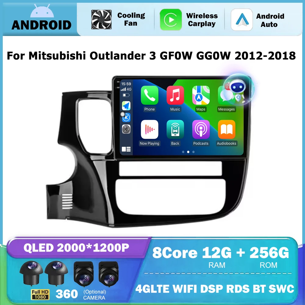 Android Auto для Mitsubishi Outlander 3 GF0W GG0W 2012-2018 автомобильный радиоприемник мультимедийный видеоплеер GPS-навигация стерео BT без 2din
Android Auto для Mitsubishi Outlander 3 GF0W GG0W 2012-2018 автомобильный радиоприемник мультимедийный видеоплеер GPS-навигация стерео BT без 2din