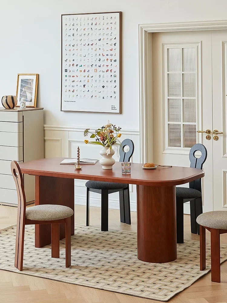 Скандинавский обеденный стол из цельного дерева, средневековый бытовой онлайн-стол для знаменитостей, студия, длинный стол в стиле ретро 
Скандинавский обеденный стол из цельного дерева, средневековый бытовой онлайн-стол для знаменитостей, студия, длинный стол в стиле ретро