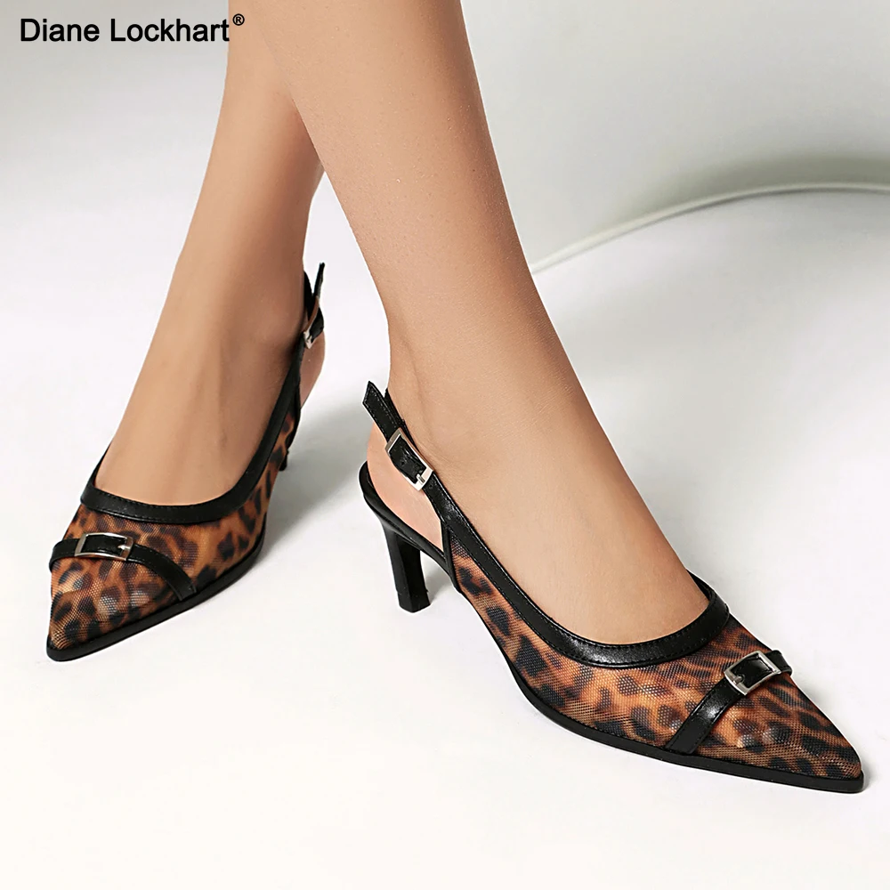 Designer's Sandals leopard print pointed toe breathable mesh Pumps Thin High heels for womens Retro Skinny Heel Back Empty Shoes
Designer's Sandals leopard print pointed toe breathable mesh Pumps Thin High heels for womens Retro Skinny Heel Back Empty Shoes