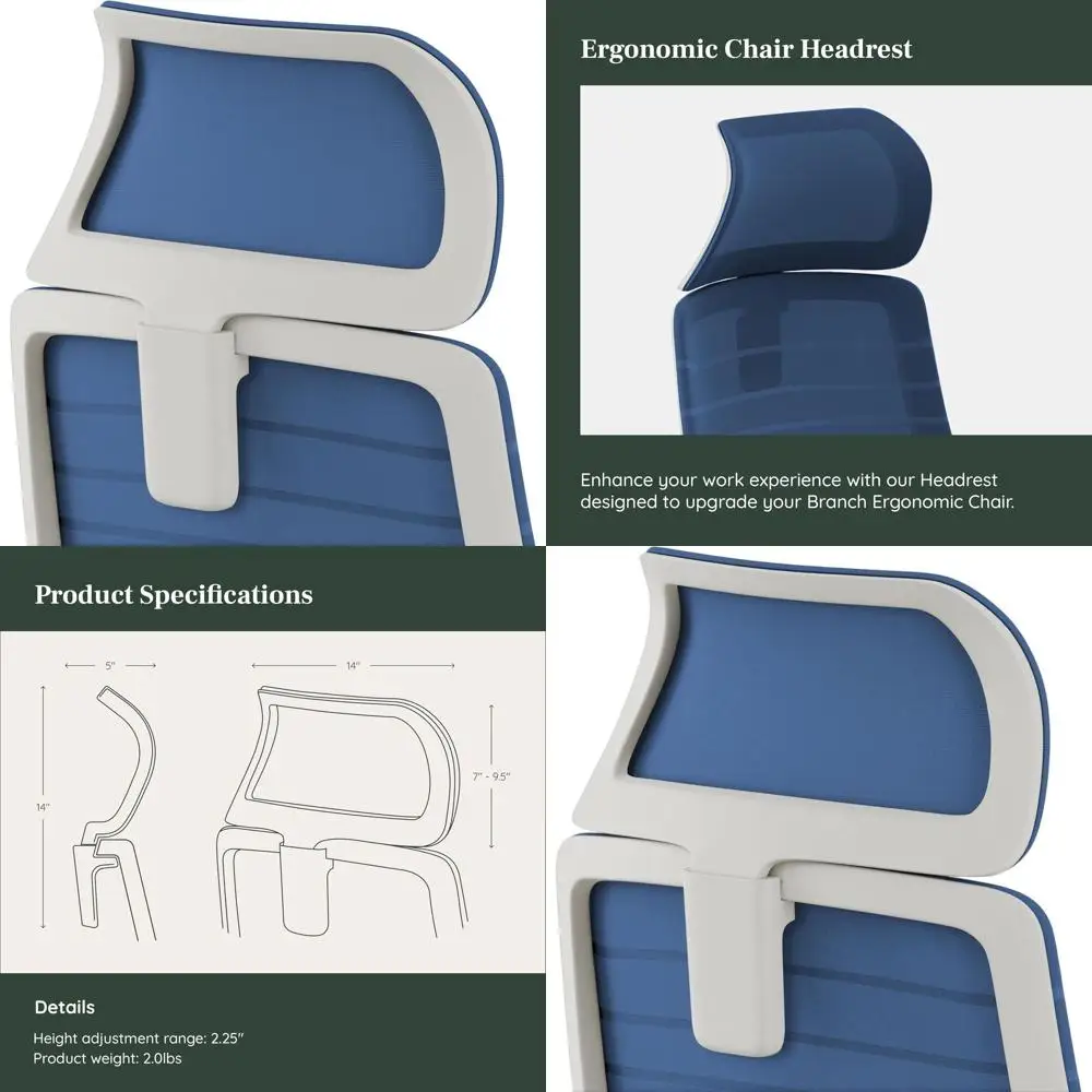 Эргономичный подголовник для регулируемого комфорта и поддержки - идеально подходит для эргономичных кресел
Эргономичный подголовник для регулируемого комфорта и поддержки - идеально подходит для эргономичных кресел