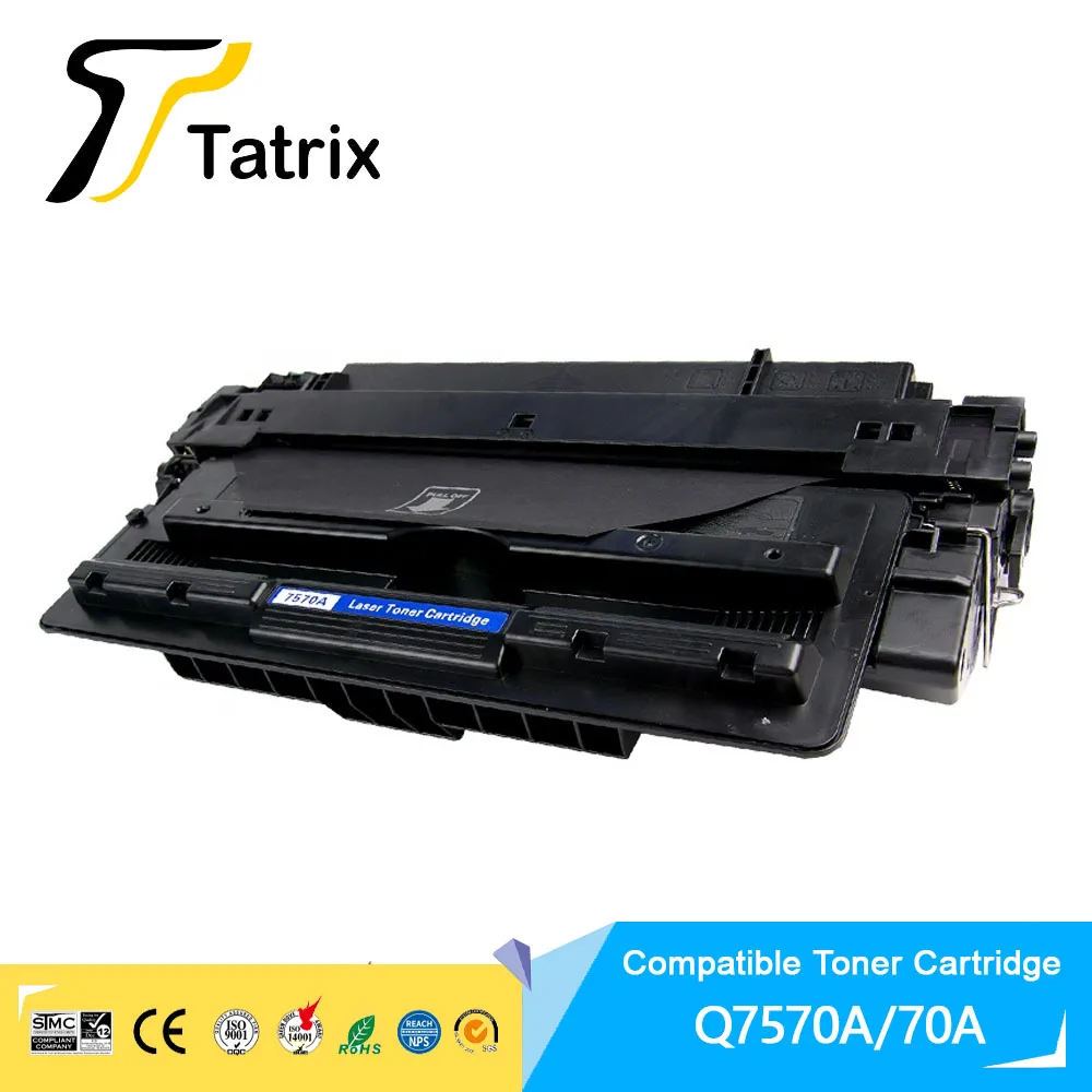Tatrix Q7570A 70A Совместимый лазерный черный картридж с тонером HP70A для HP LaserJet M5025 MFP/M5035 MF/ M5035x MFP LBP 8610
Tatrix Q7570A 70A Совместимый лазерный черный картридж с тонером HP70A для HP LaserJet M5025 MFP/M5035 MF/ M5035x MFP LBP 8610