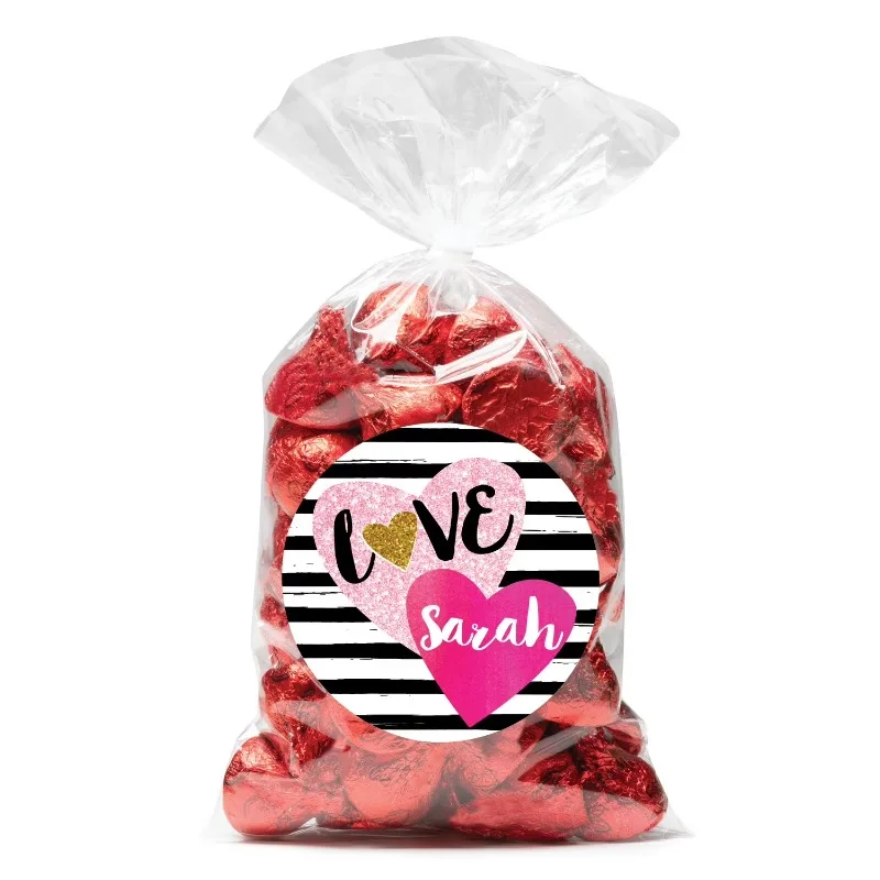 Hearts of Love Personalized 24 PC Sticker and Treat Bag Set
Hearts of Love Personalized 24 PC Sticker and Treat Bag Set