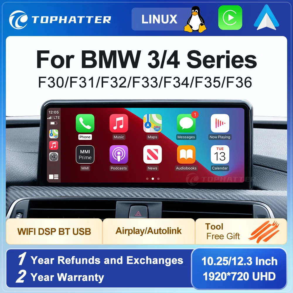 Linux 10.25" CarPlay Car Radio For BMW F30 F31 F32 F33 F34 M3 M4 Wireless Android Auto Multimedia Head Unit Screen Player 
Linux 10.25" CarPlay Car Radio For BMW F30 F31 F32 F33 F34 M3 M4 Wireless Android Auto Multimedia Head Unit Screen Player