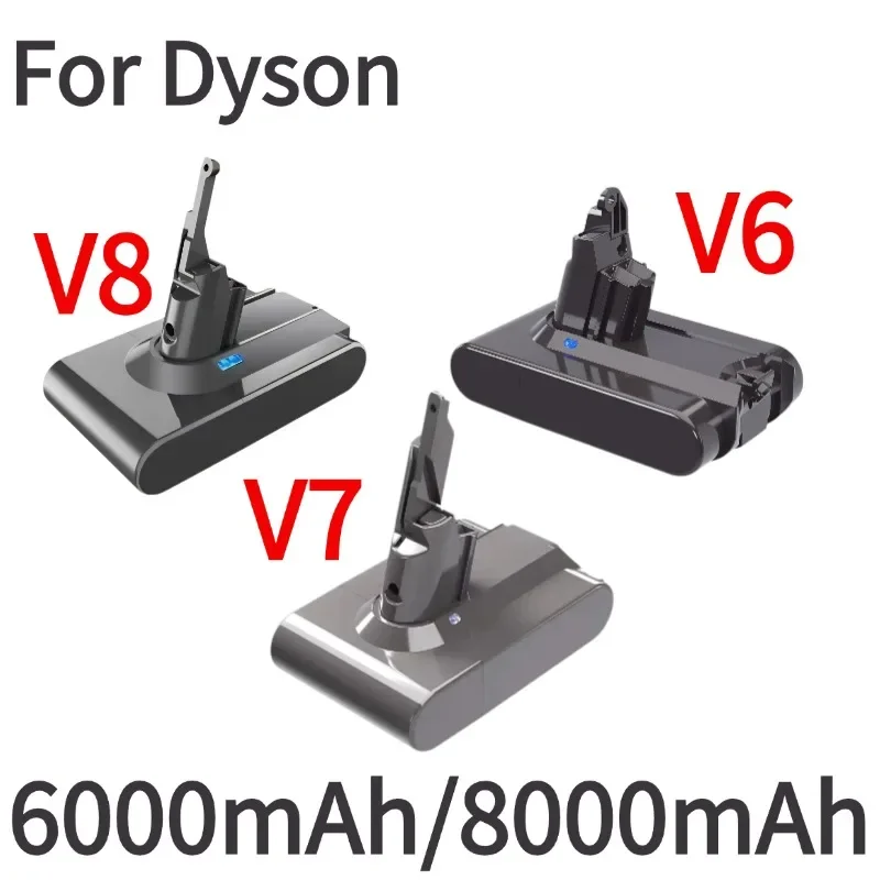 Replacement Battery for Dyson V8, 21.6V 6.0Ah Li-Ion, with Dyson V8 Series V8 Absolute V8 Fluffy SV10 Cord-Free Vacuum
Replacement Battery for Dyson V8, 21.6V 6.0Ah Li-Ion, with Dyson V8 Series V8 Absolute V8 Fluffy SV10 Cord-Free Vacuum