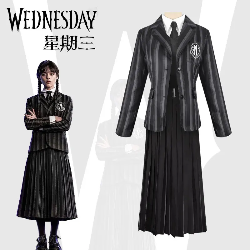 Wednesday Cosplay Costume Performance Uniform School Uniform Christmas Halloween Carnival Role Play Outfits for Women Girls
Wednesday Cosplay Costume Performance Uniform School Uniform Christmas Halloween Carnival Role Play Outfits for Women Girls