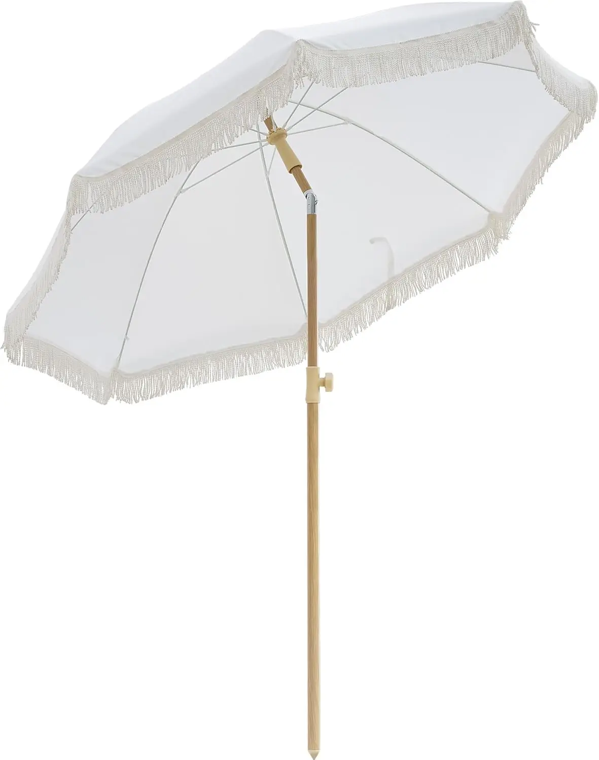 6.5FT Boho Umbrella with Fringe, UPF50+ Outdoor Tilt Design for Beach and Picnic
6.5FT Boho Umbrella with Fringe, UPF50+ Outdoor Tilt Design for Beach and Picnic