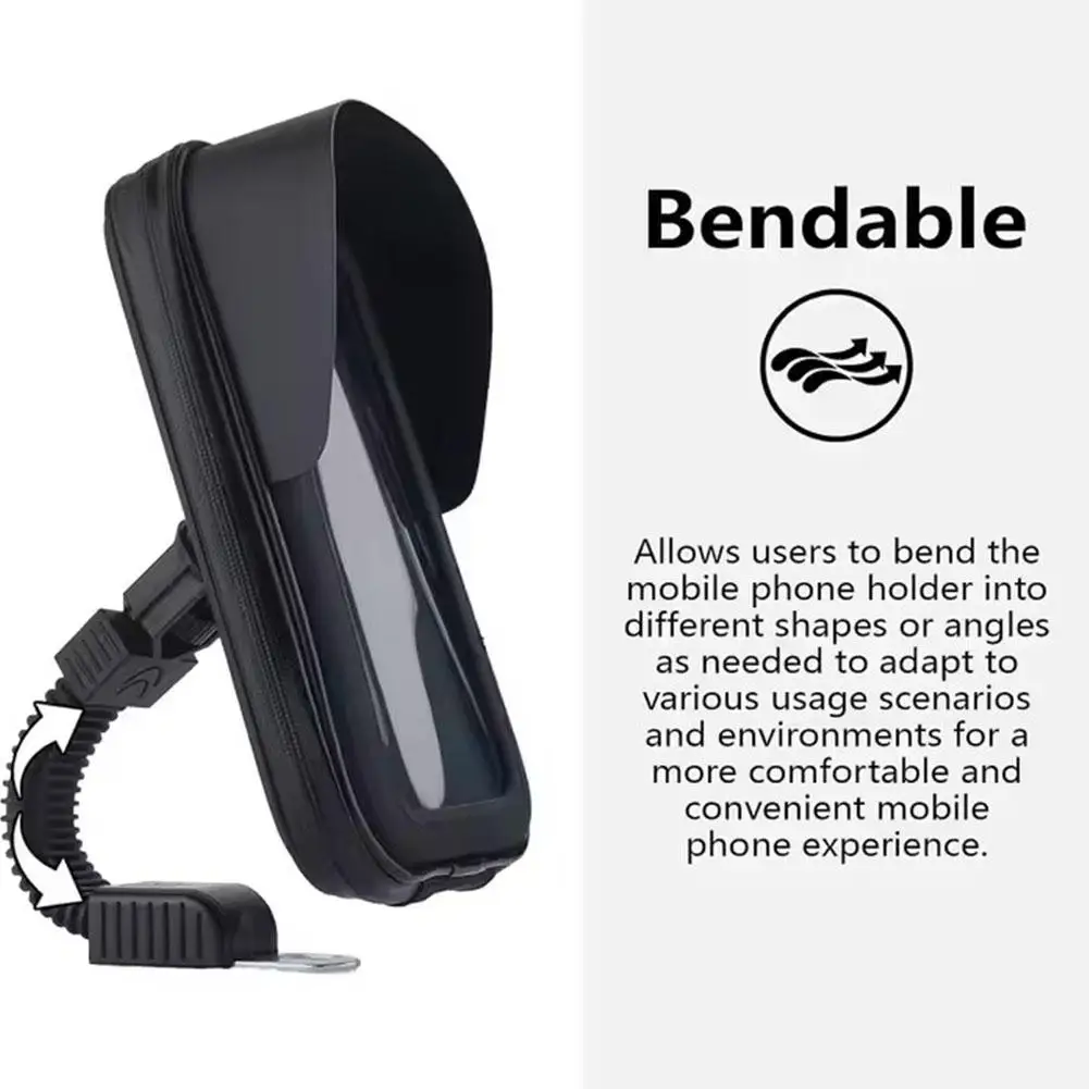 360° Rotatable Bike Phone Holder Bag Waterproof Motorcycle Handlebar Pouch Bag Phone Bicycle Screen Mount Accessories M9t3
360° Rotatable Bike Phone Holder Bag Waterproof Motorcycle Handlebar Pouch Bag Phone Bicycle Screen Mount Accessories M9t3