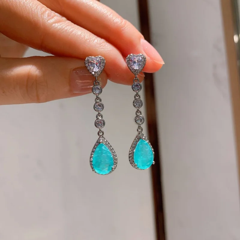 Vintage Jewelry Foreign Trade Diamond Colored Gems Ear Stud Pendant Two-Piece Set Paraiba Earrings
Vintage Jewelry Foreign Trade Diamond Colored Gems Ear Stud Pendant Two-Piece Set Paraiba Earrings