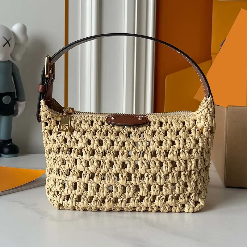 Designer shipping hand-woven straw handbag, women's shoulder raffia rattan large shopping basket beach bag crochet handbag
Designer shipping hand-woven straw handbag, women's shoulder raffia rattan large shopping basket beach bag crochet handbag