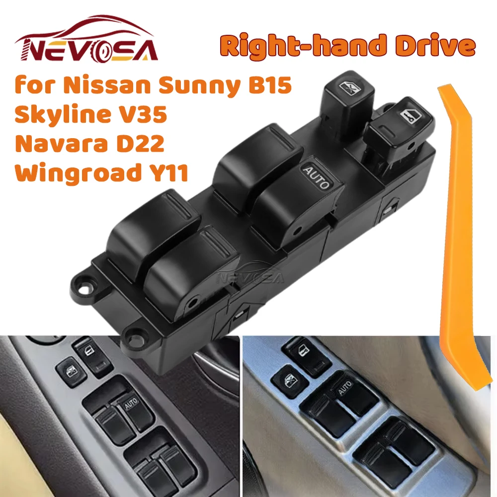 Front Right Seat For Nissan Sunny B15 Skyline V35 Navara D22 Wingroad Y11 Master Auto Window Control Switch Glass Lift Button
Front Right Seat For Nissan Sunny B15 Skyline V35 Navara D22 Wingroad Y11 Master Auto Window Control Switch Glass Lift Button