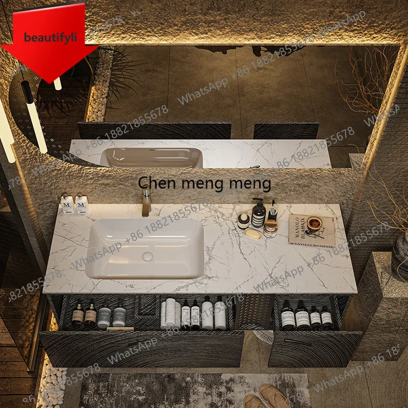 A50 semi-transparent bathroom cabinet combination hotel style bathroom washstand luxury stone hand washbasin cabinet customizati
A50 semi-transparent bathroom cabinet combination hotel style bathroom washstand luxury stone hand washbasin cabinet customizati