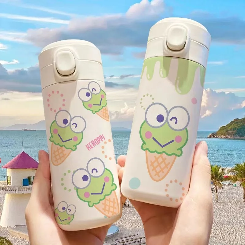 Sweet Sanrio KeroKeroKeroppi Anime Kawaii Thermos Cup Cute Large Capacity Stainless Steel Bottle Lovely Gifts for Kids
Sweet Sanrio KeroKeroKeroppi Anime Kawaii Thermos Cup Cute Large Capacity Stainless Steel Bottle Lovely Gifts for Kids