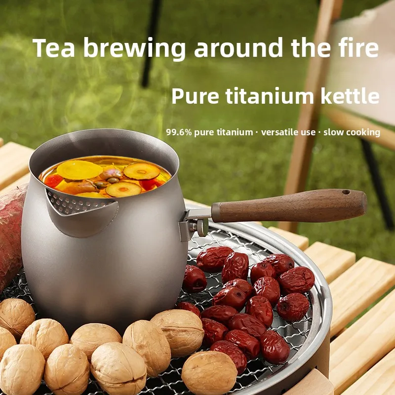 Pure Titanium Tea Pot with Tea Strainer for Outdoor Use Single Person Tea Cooking And Roasting Tea Pot Does Not Fade
Pure Titanium Tea Pot with Tea Strainer for Outdoor Use Single Person Tea Cooking And Roasting Tea Pot Does Not Fade