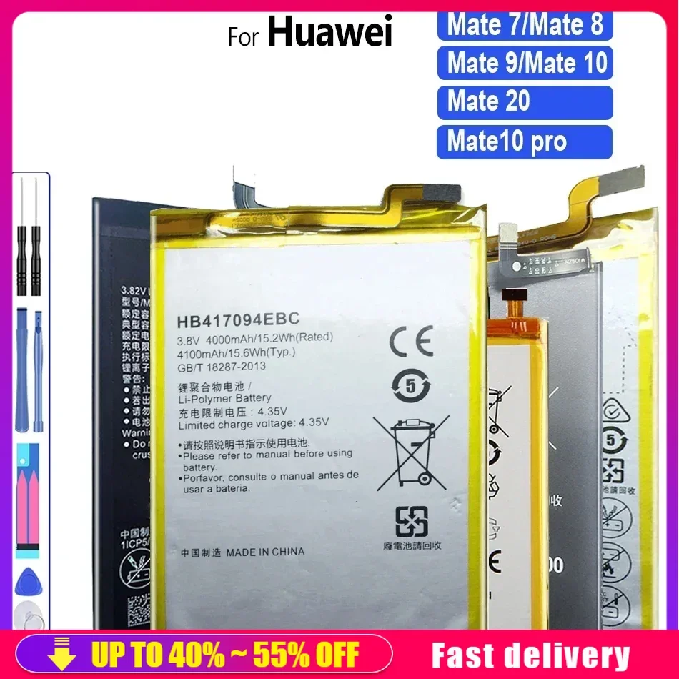 Battery For Huawei Mate 10 20 Pro 7 8 9 P20 Pro P20Pro Mate9 For Honor 8c/Y9 2018/Y7 prime Mobile Phone Accumulator Free Tools
Battery For Huawei Mate 10 20 Pro 7 8 9 P20 Pro P20Pro Mate9 For Honor 8c/Y9 2018/Y7 prime Mobile Phone Accumulator Free Tools