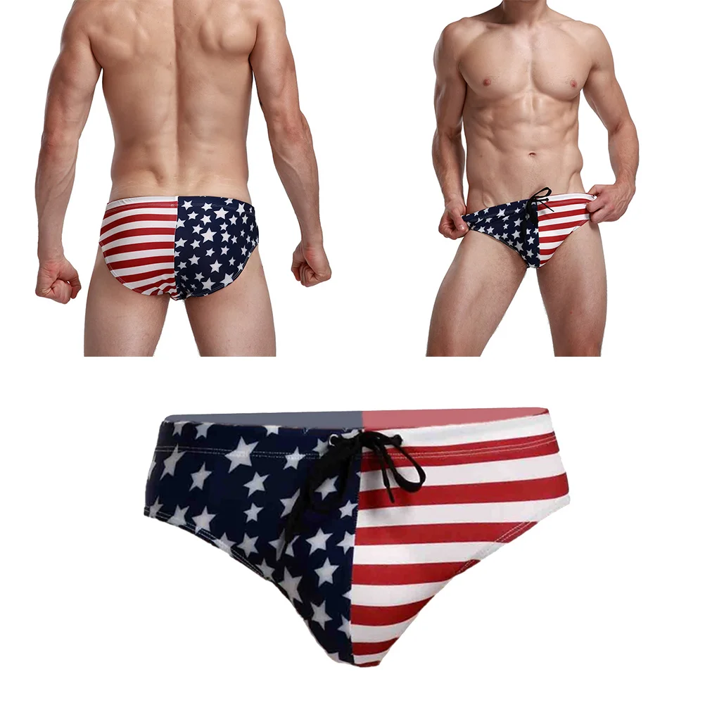 Blue Men Usa Flag Briefs Bikini Swimwear Size S Breathable Comfortable Beach Pants for Swimming Surfing Sports
Blue Men Usa Flag Briefs Bikini Swimwear Size S Breathable Comfortable Beach Pants for Swimming Surfing Sports