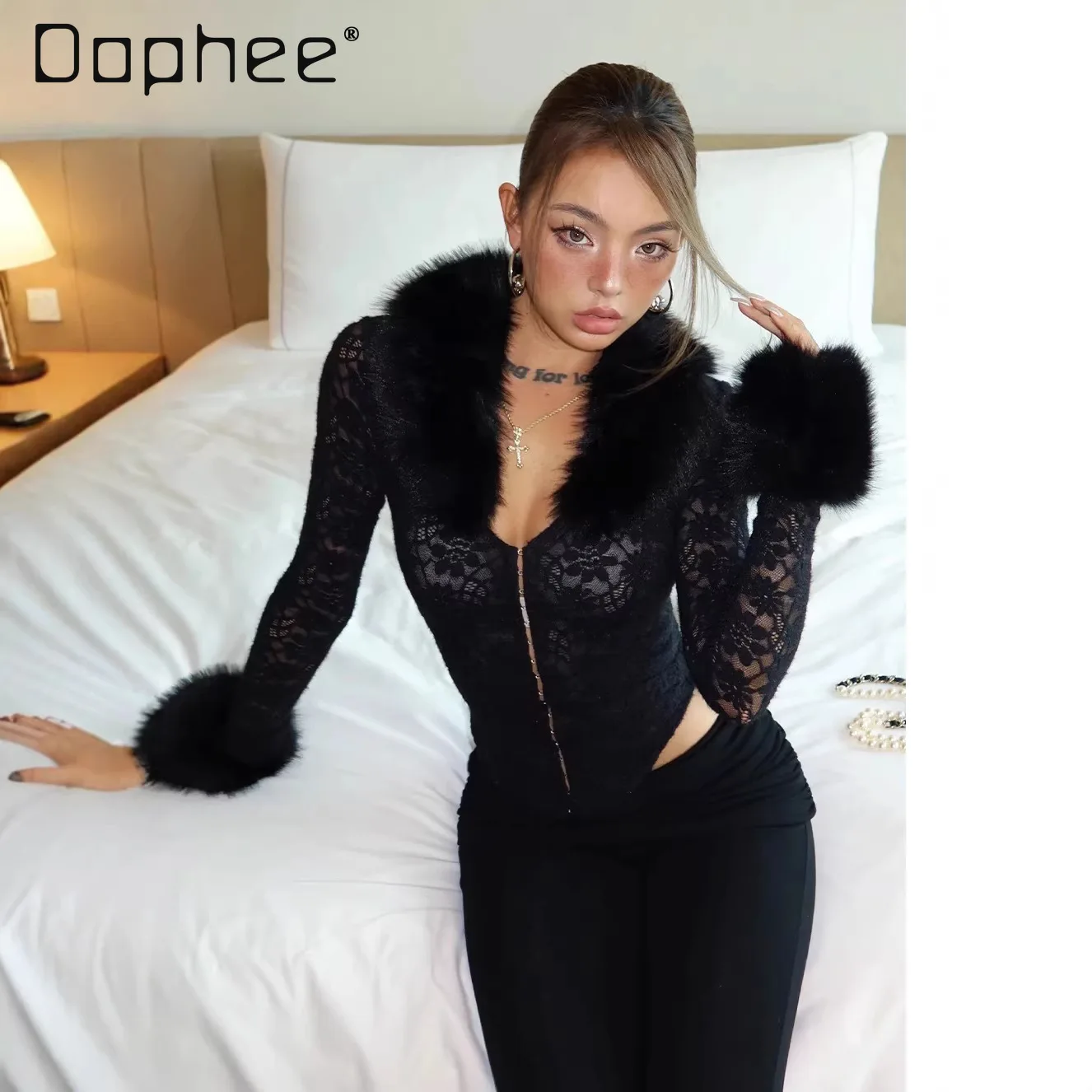 Новая элегантная короткая куртка на молнии с V-образным вырезом, кружевом и плюшем, съемная, облегающая, с длинным рукавом, для весны 2026 года
Новая элегантная короткая куртка на молнии с V-образным вырезом, кружевом и плюшем, съемная, облегающая, с длинным рукавом, для весны 2026 года