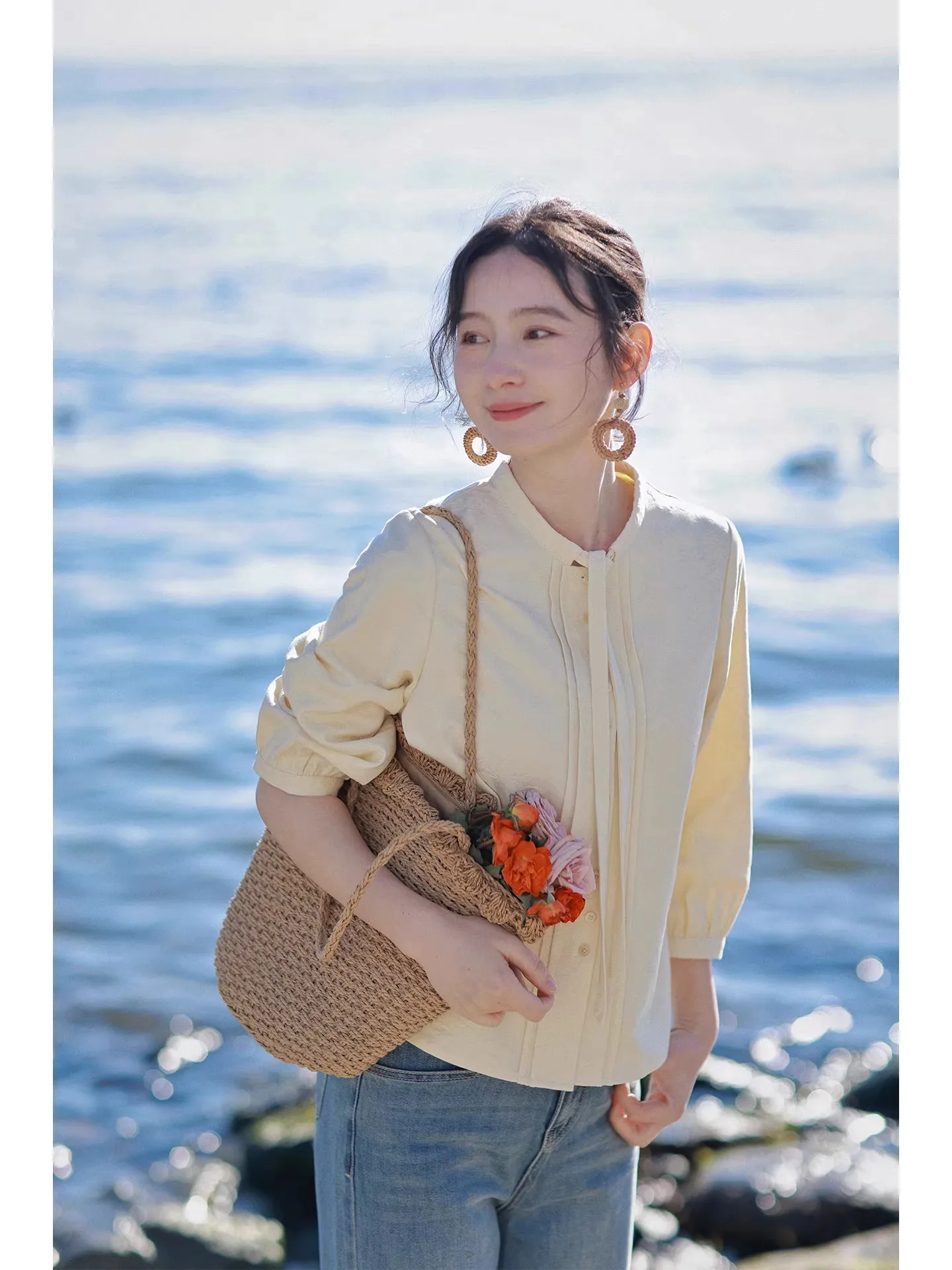 Red Enlightenment Artistic Sle Loose Fit Cotton Linen irt Women's Long Sve P Yellow Spring New Arrival Ele Top
Red Enlightenment Artistic Sle Loose Fit Cotton Linen irt Women's Long Sve P Yellow Spring New Arrival Ele Top