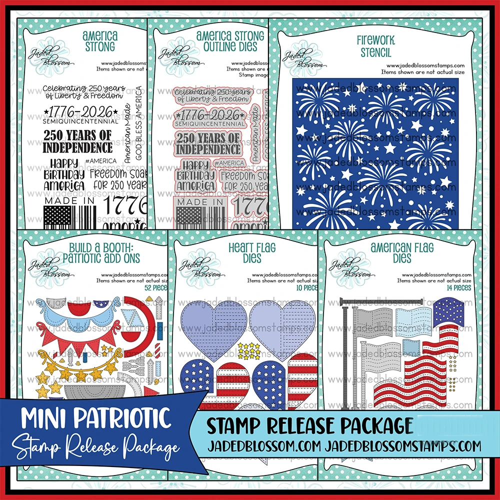 Jaded Blossom Minipatriotic Lrelease Heart Flag Metal Cutting Dies and Stamps for DIY Handmade Scrapbooking Card April 2026 New
Jaded Blossom Minipatriotic Lrelease Heart Flag Metal Cutting Dies and Stamps for DIY Handmade Scrapbooking Card April 2026 New
