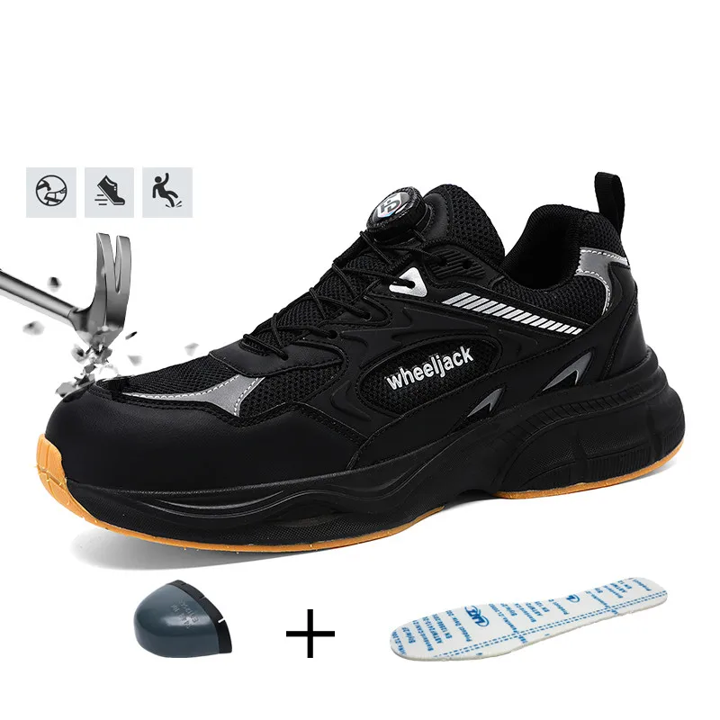 Black Men's Safety Shoes Anti Puncture Steel Toe Shoes Casual Work Sneakers for Men Anti-smash Protective Shoes Outdoor Sneaker
Black Men's Safety Shoes Anti Puncture Steel Toe Shoes Casual Work Sneakers for Men Anti-smash Protective Shoes Outdoor Sneaker
