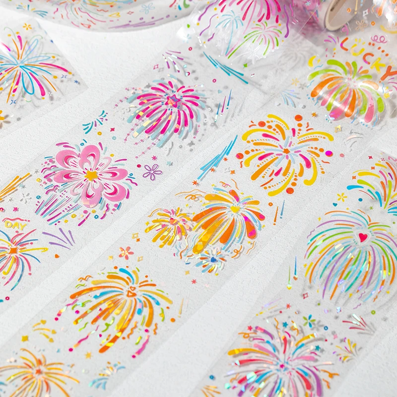 200cm/Roll Colours Fireworks Theme PET Tape Deco Handbook Masking Tapes for Scrapbooking Arts Diy Journal Stationery stickers
200cm/Roll Colours Fireworks Theme PET Tape Deco Handbook Masking Tapes for Scrapbooking Arts Diy Journal Stationery stickers