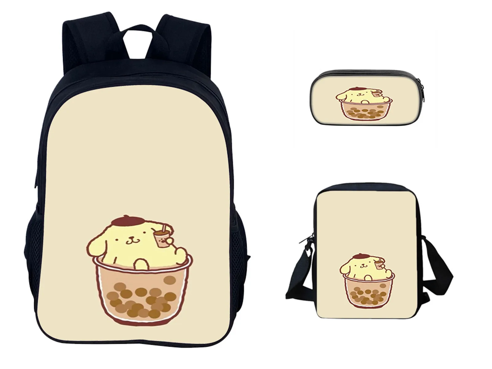 Unisex Children Pom Pom Purin Cute Cartoon Backpack,Waterproof School Bookbag and Pencil Box,Side Bag 3Pcs Set
Unisex Children Pom Pom Purin Cute Cartoon Backpack,Waterproof School Bookbag and Pencil Box,Side Bag 3Pcs Set
