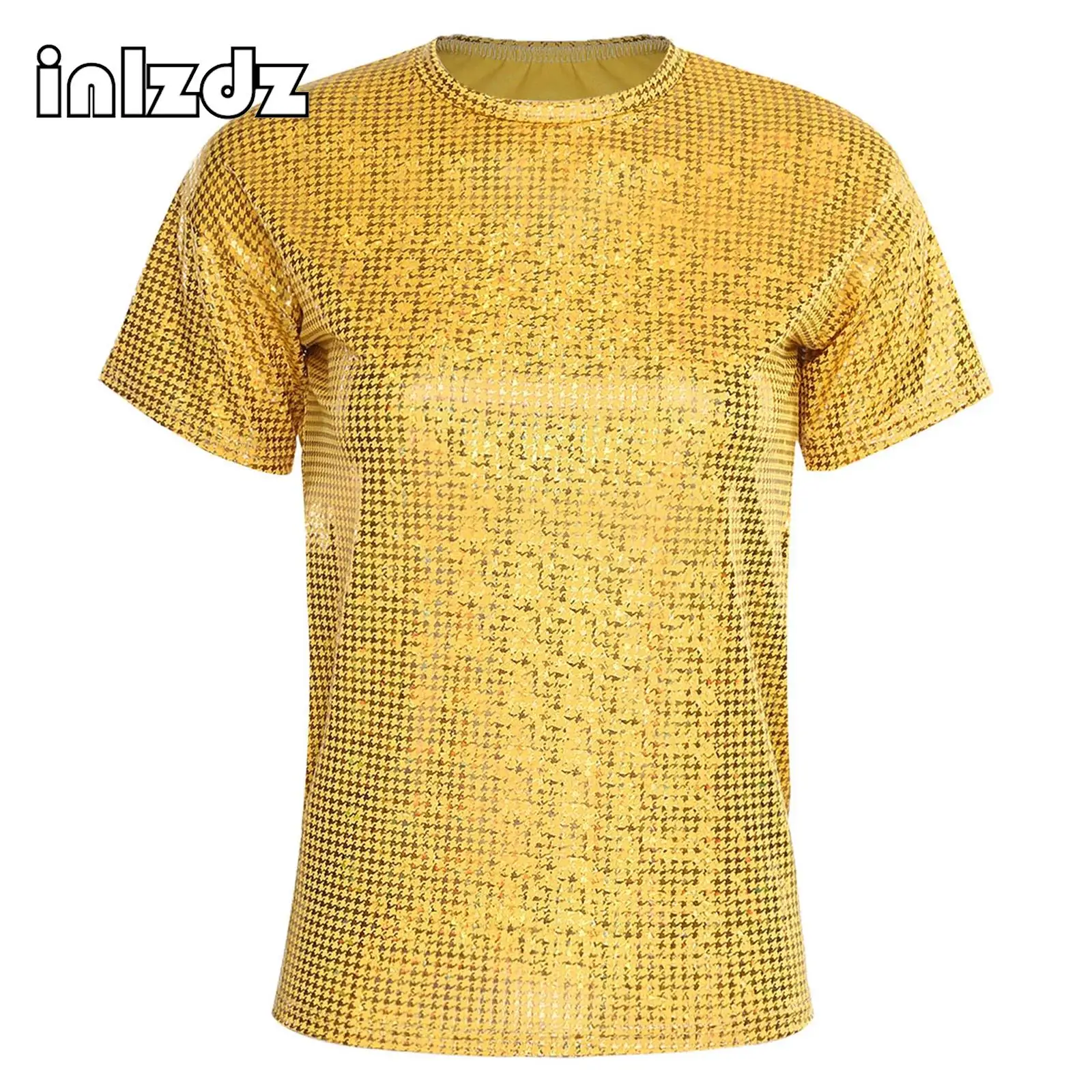 Unisex Women Men 80s Disco Jazz Dance Tops Holographic Plaid T-shirt Short Sleeve Pullover Iridescent Metallic Tops Night Outing
Unisex Women Men 80s Disco Jazz Dance Tops Holographic Plaid T-shirt Short Sleeve Pullover Iridescent Metallic Tops Night Outing