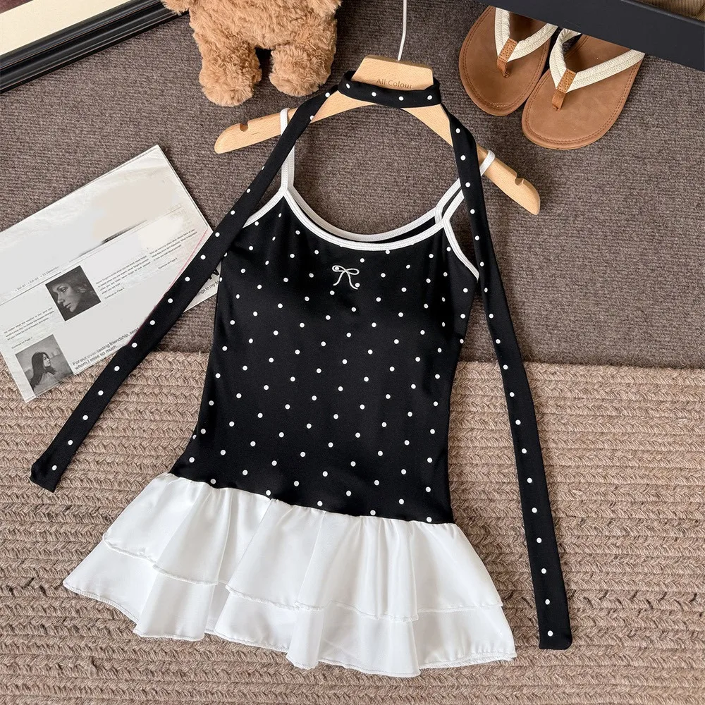 Spicy Dots Strap Skinny Vest Tops Tanks Tops T-shirt Bra with Pads Camisole Women's Top Streetwear Y2K Slim Crop Top Girls
Spicy Dots Strap Skinny Vest Tops Tanks Tops T-shirt Bra with Pads Camisole Women's Top Streetwear Y2K Slim Crop Top Girls