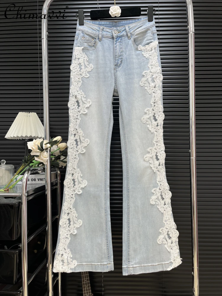 Heavy Industry Hollow Lace Splicing High Waist Elastic Jeans Women's 2025 Summer Slim-fit Temperament Versatile Micro-pull Pants
Heavy Industry Hollow Lace Splicing High Waist Elastic Jeans Women's 2025 Summer Slim-fit Temperament Versatile Micro-pull Pants