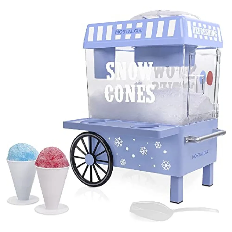 Snow Cone Machine Retro Table-Top 8 Oz Snow Cone Maker Makes 20 ICY Treats Countertop Slushie Machine Includes 2 Reusable Plast
Snow Cone Machine Retro Table-Top 8 Oz Snow Cone Maker Makes 20 ICY Treats Countertop Slushie Machine Includes 2 Reusable Plast