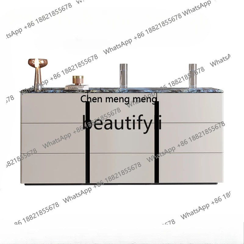 Marble side cabinet, living room locker, solid wood porch, bed tail saddle leather six bucket cabinetH
Marble side cabinet, living room locker, solid wood porch, bed tail saddle leather six bucket cabinetH