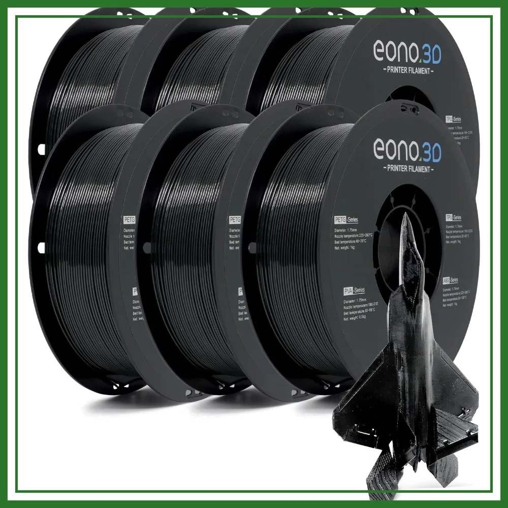 6KG PETG 3D Printer Filament 1.75mm Bundle, High Strength, Dimensional Accuracy ±0.02mm, Tangle-Free for FDM Printers
6KG PETG 3D Printer Filament 1.75mm Bundle, High Strength, Dimensional Accuracy ±0.02mm, Tangle-Free for FDM Printers